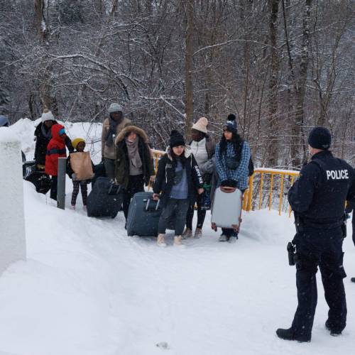 Refugees Crossing From America to Canada